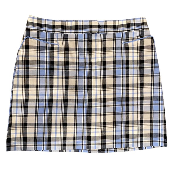 Izod Pants - IZOD NWOT Golf Classic Blue/White/Black Plaid Skort 4